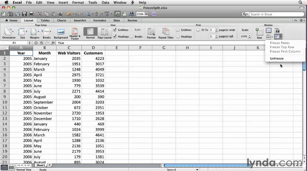 How To Freeze In Excel For Mac